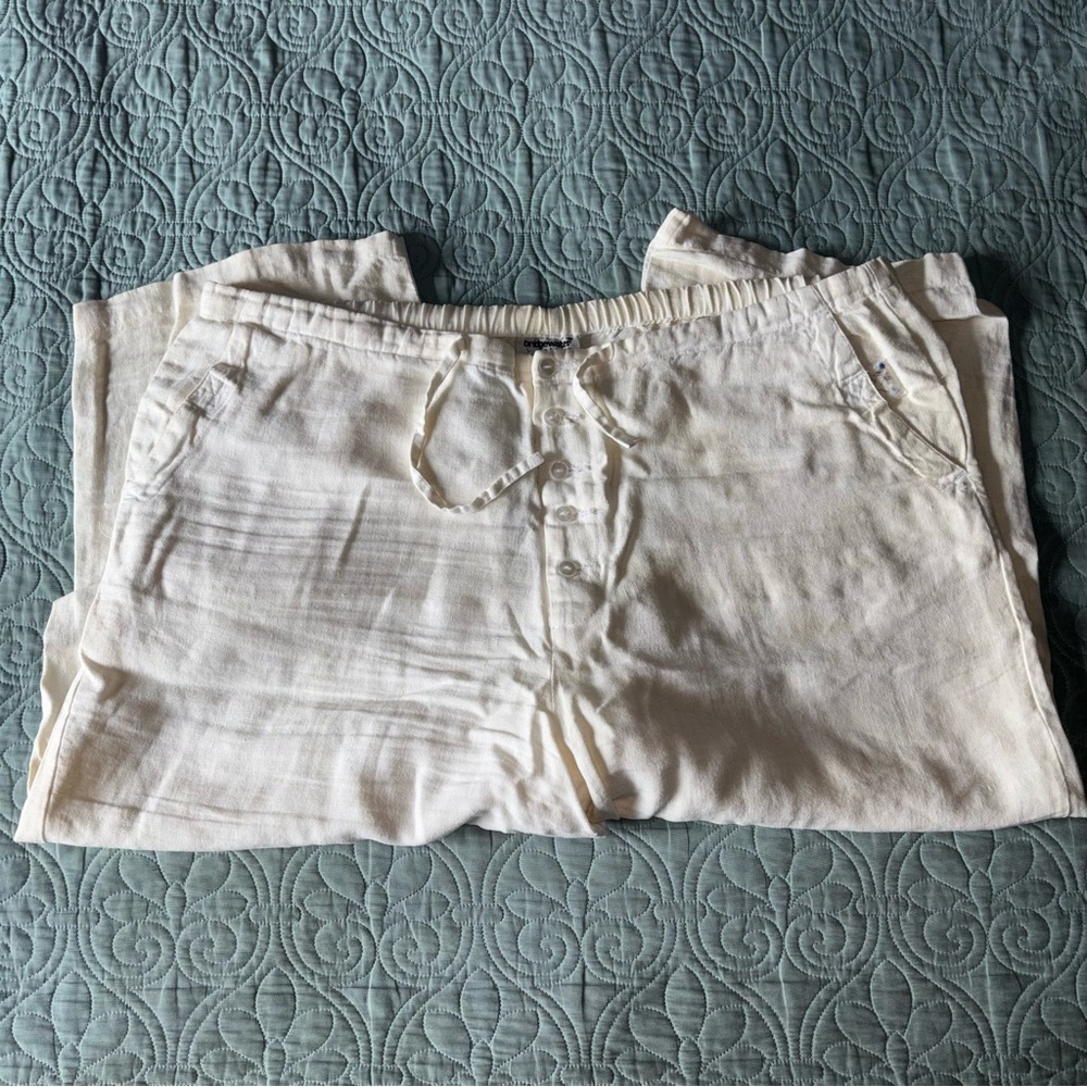 Bridgewater Studio Linen Cream 3/4 Pants